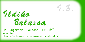 ildiko balassa business card